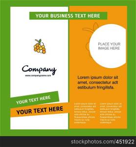 Grapes Company Brochure Template. Vector Busienss Template