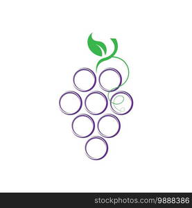 Grapes icon vector illustration design template