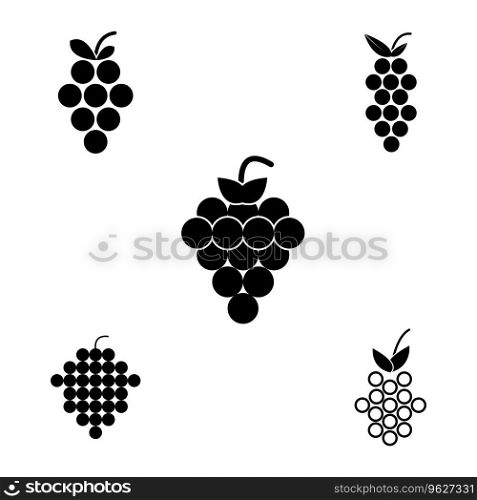 grapes icon vector template illustration logo design