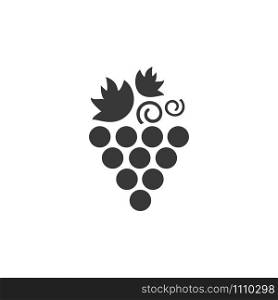 Grapes. Isolated icon. Fall fruits and food flat vector illustration