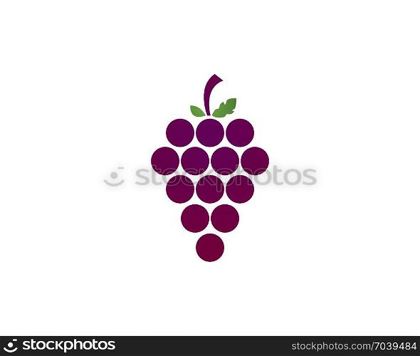 grapes Logo Template. grapes Logo Template vector illustration