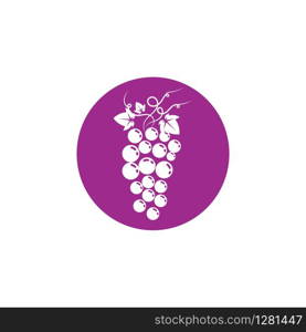 Grapes logo template vector icon illustration design