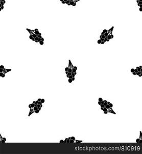 Grapes pattern repeat seamless in black color for any design. Vector geometric illustration. Grapes pattern seamless black
