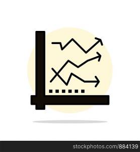 Graph, Analysis, Analytic, Analytics, Chart, Data Abstract Circle Background Flat color Icon