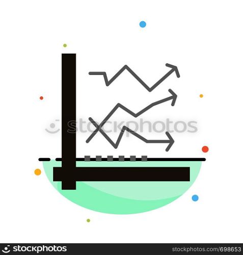Graph, Analysis, Analytic, Analytics, Chart, Data Abstract Flat Color Icon Template