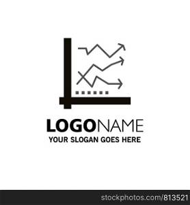 Graph, Analysis, Analytic, Analytics, Chart, Data Business Logo Template. Flat Color