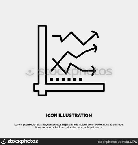 Graph, Analysis, Analytic, Analytics, Chart, Data Line Icon Vector