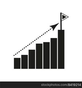 Graph arrow icon. Growth stock diagram financial graph. Financial report. Vector illustration. Stock image. EPS 10.. Graph arrow icon. Growth stock diagram financial graph. Financial report. Vector illustration. Stock image. 