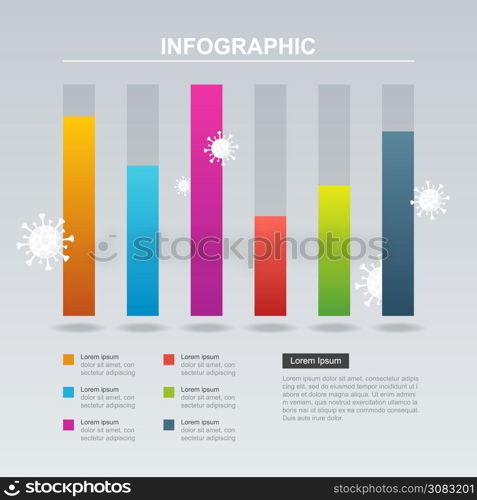 Graph Chart Fluctuation Business Declining in Pandemic Economic Recession Illustration