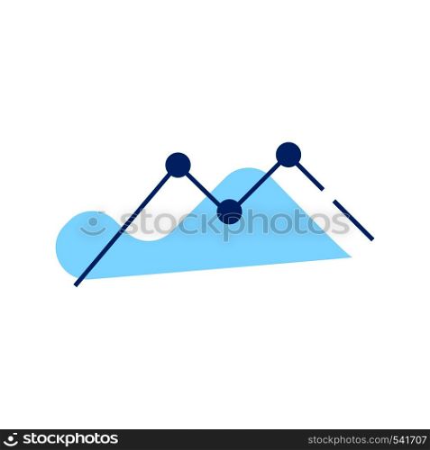 Graph, diagram icon. Finance statistics symbol. Flat style vector illustration isolated on white background. Graph, diagram icon. Finance statistics symbol. Flat style vector illustration