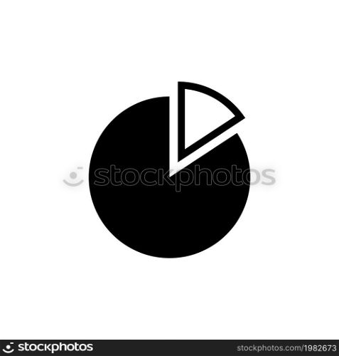 Graph Digital Marketing, Pie Chart. Flat Vector Icon illustration. Simple black symbol on white background. Graph Digital Marketing, Pie Chart sign design template for web and mobile UI element. Graph Digital Marketing, Pie Chart Flat Vector Icon