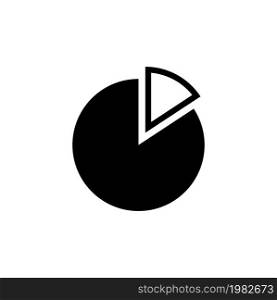 Graph Digital Marketing, Pie Chart. Flat Vector Icon illustration. Simple black symbol on white background. Graph Digital Marketing, Pie Chart sign design template for web and mobile UI element. Graph Digital Marketing, Pie Chart Flat Vector Icon