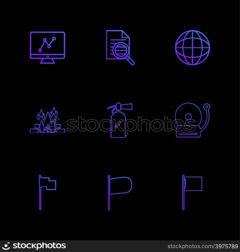 graph , document , bell , fire ,seo , technology , internet , flags , computer , icon, vector, design, flat, collection, style, creative, icons , ui , user interface , cart , shopping , online ,