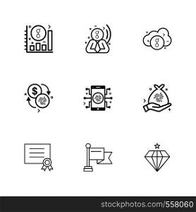 graph , golem , crypto currency , cloud , diamond , jwel , certificate , flag , mobile , icon, vector, design, flat, collection, style, creative, icons
