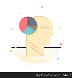 Graph, Head, Mind, Thinking Business Logo Template. Flat Color