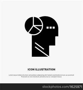 Graph, Head, Mind, Thinking solid Glyph Icon vector