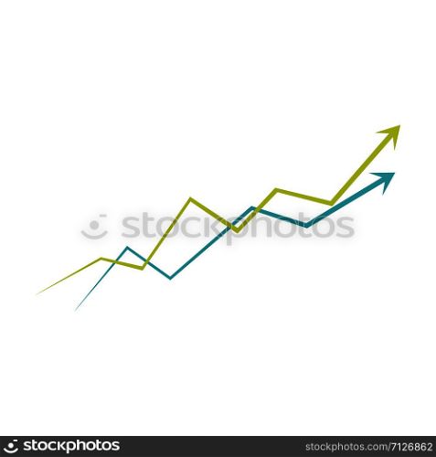 Graph icon concept. Financial and business icons