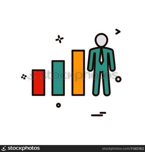 Graph icon design vector