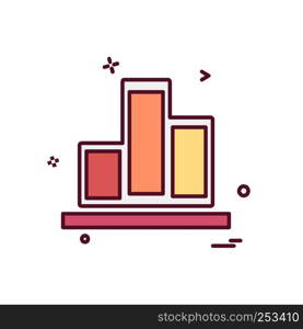 Graph icon design vector