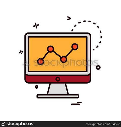 Graph icon design vector