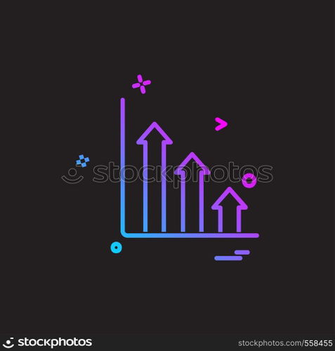 Graph icon design vector