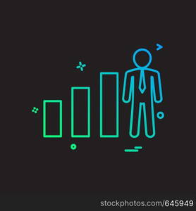 Graph icon design vector