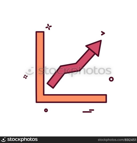 Graph icon design vector