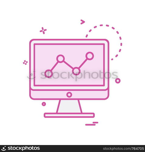 Graph icon design vector