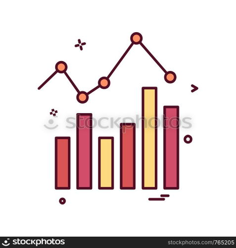 Graph icon design vector