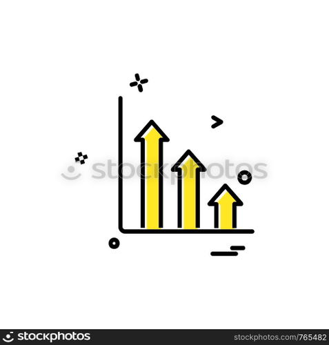 Graph icon design vector