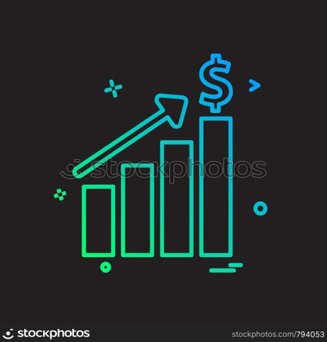 Graph icon design vector