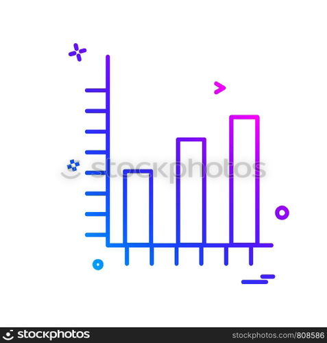 Graph icon design vector