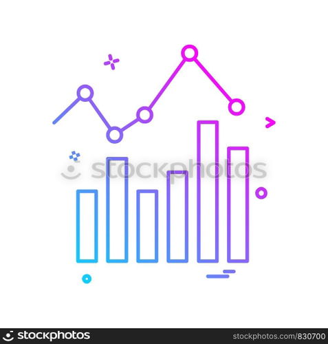 Graph icon design vector