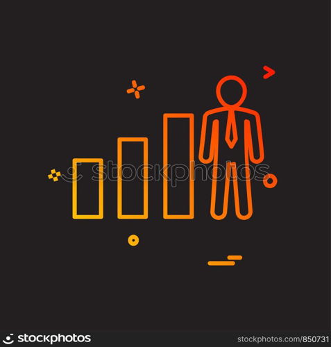 Graph icon design vector