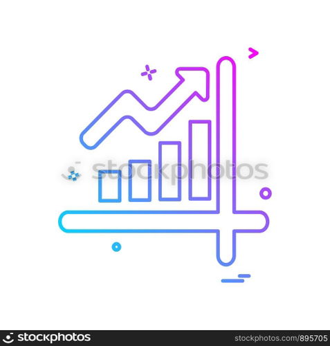 Graph icon design vector