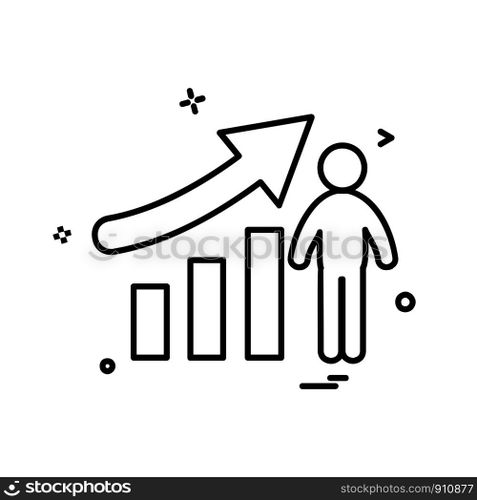 Graph icon design vector