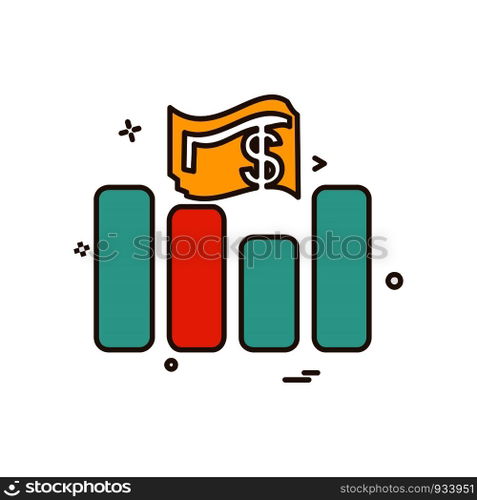 Graph icon design vector