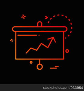 Graph icon design vector