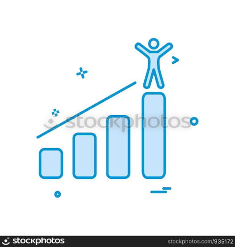 Graph icon design vector
