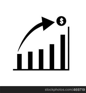 Graph Icon in trendy flat style isolated on white background. Chart bar symbol for your web site design, logo, app, UI.