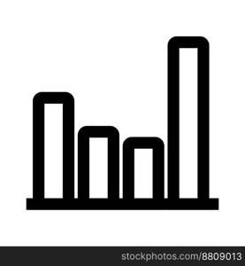 Graph icon line isolated on white background. Black flat thin icon on modern outline style. Linear symbol and editable stroke. Simple and pixel perfect stroke vector illustration.