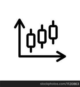 graph icon vector. A thin line sign. Isolated contour symbol illustration. graph icon vector. Isolated contour symbol illustration