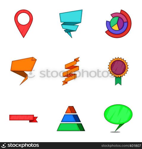 Graph icons set. Cartoon illustration of 9 graph vector icons for web. Graph icons set, cartoon style