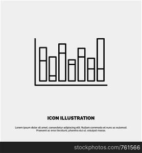 Graph, Line, Up, Down, Line Icon Vector