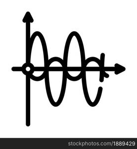 graph of electromagnetic waves line icon vector. graph of electromagnetic waves sign. isolated contour symbol black illustration. graph of electromagnetic waves line icon vector illustration