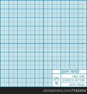 Graph paper seamless pattern. Real scale illustragtion.. Graph paper seamless pattern