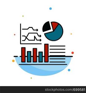 Graph, Success, Flowchart, Business Abstract Flat Color Icon Template