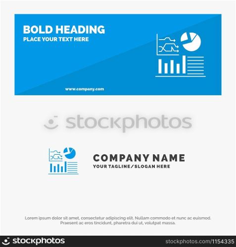 Graph, Success, Flowchart, Business SOlid Icon Website Banner and Business Logo Template