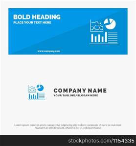 Graph, Success, Flowchart, Business SOlid Icon Website Banner and Business Logo Template