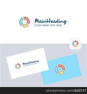 Graph vector logotype with business card template. Elegant corporate identity. - Vector